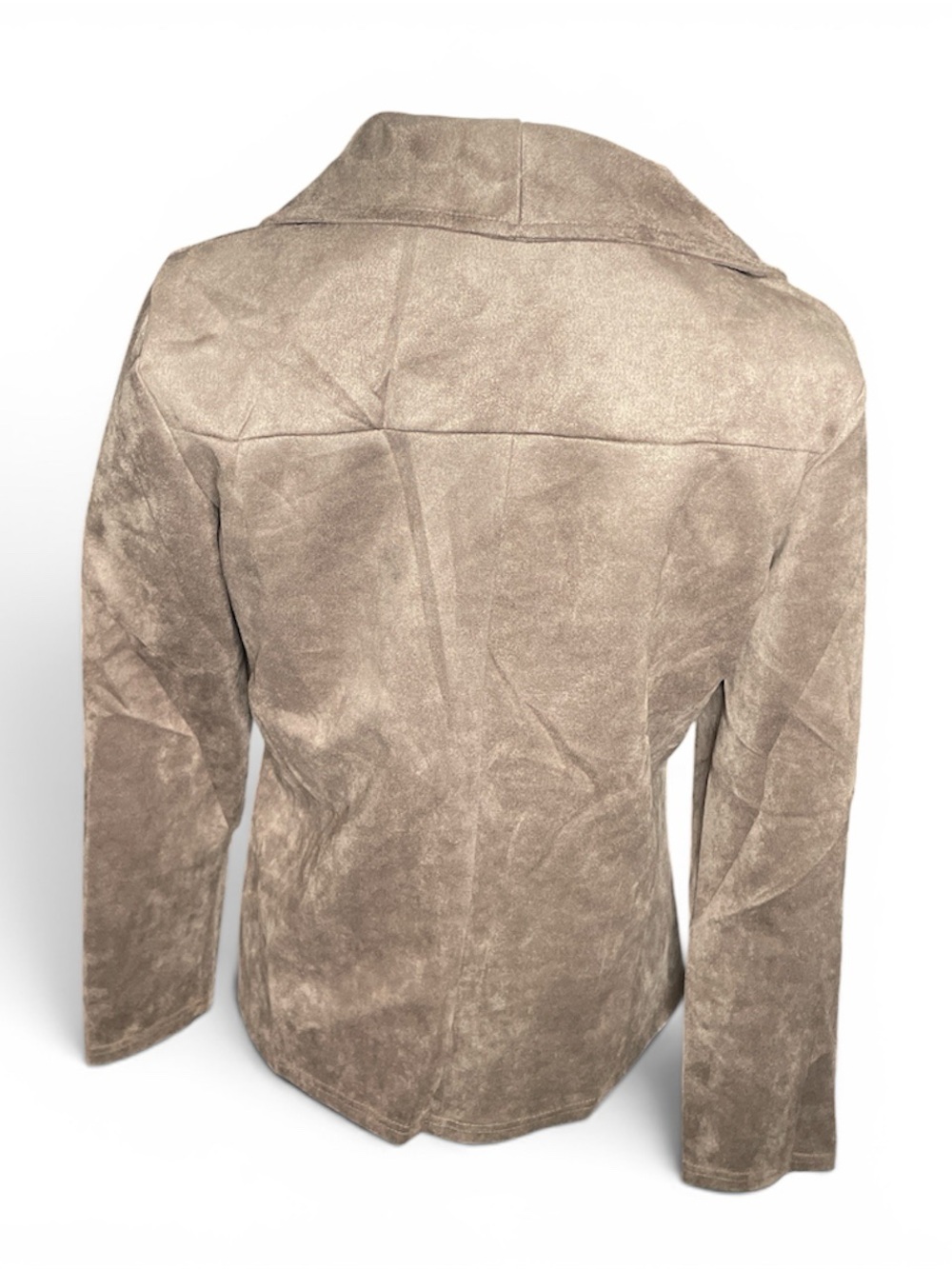 Open-Front Suede-Like Jacket - Picture 2 of 6